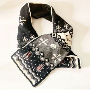 Talbots Embroidered Winter Holiday Scarf